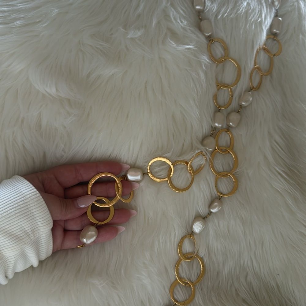 Elegant Gold and Pearl belt